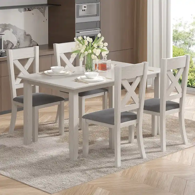 Natural Wood Rectangular Dining Table - Seats 4-6