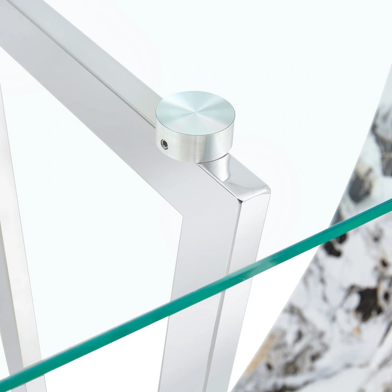 Modern and simple rectangular glass console table