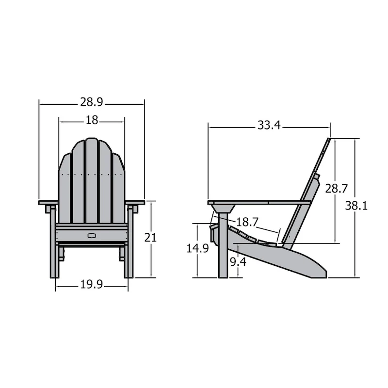 HIGHWOOD Essential Set of 2 Adirondack Chairs