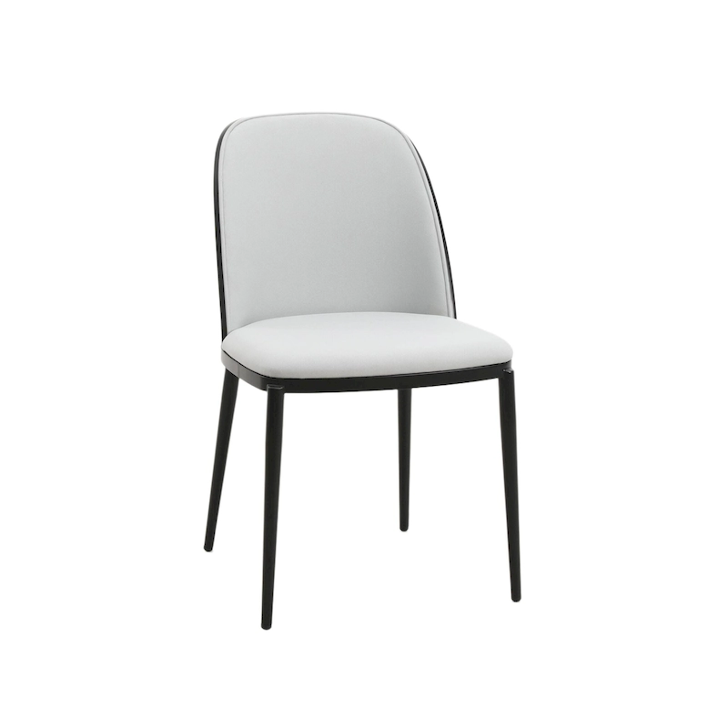 LeisureMod Tule Dining Side Chair with Upholstered Seat and Back