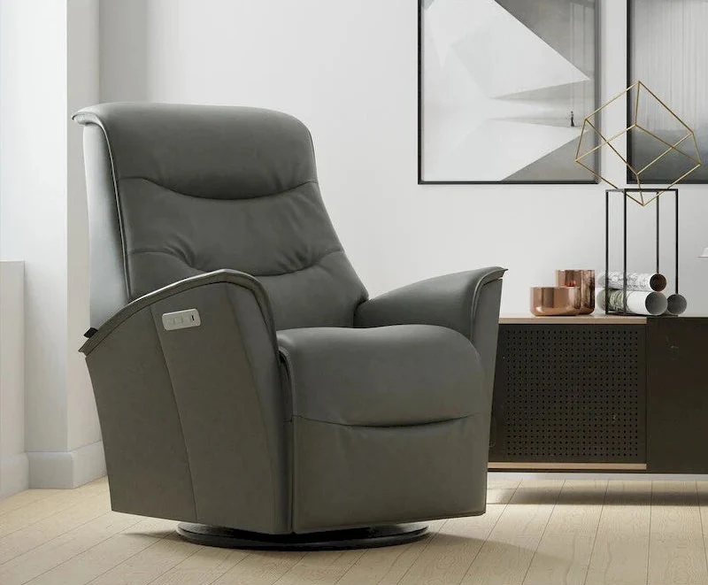 Leather Swing Recliner