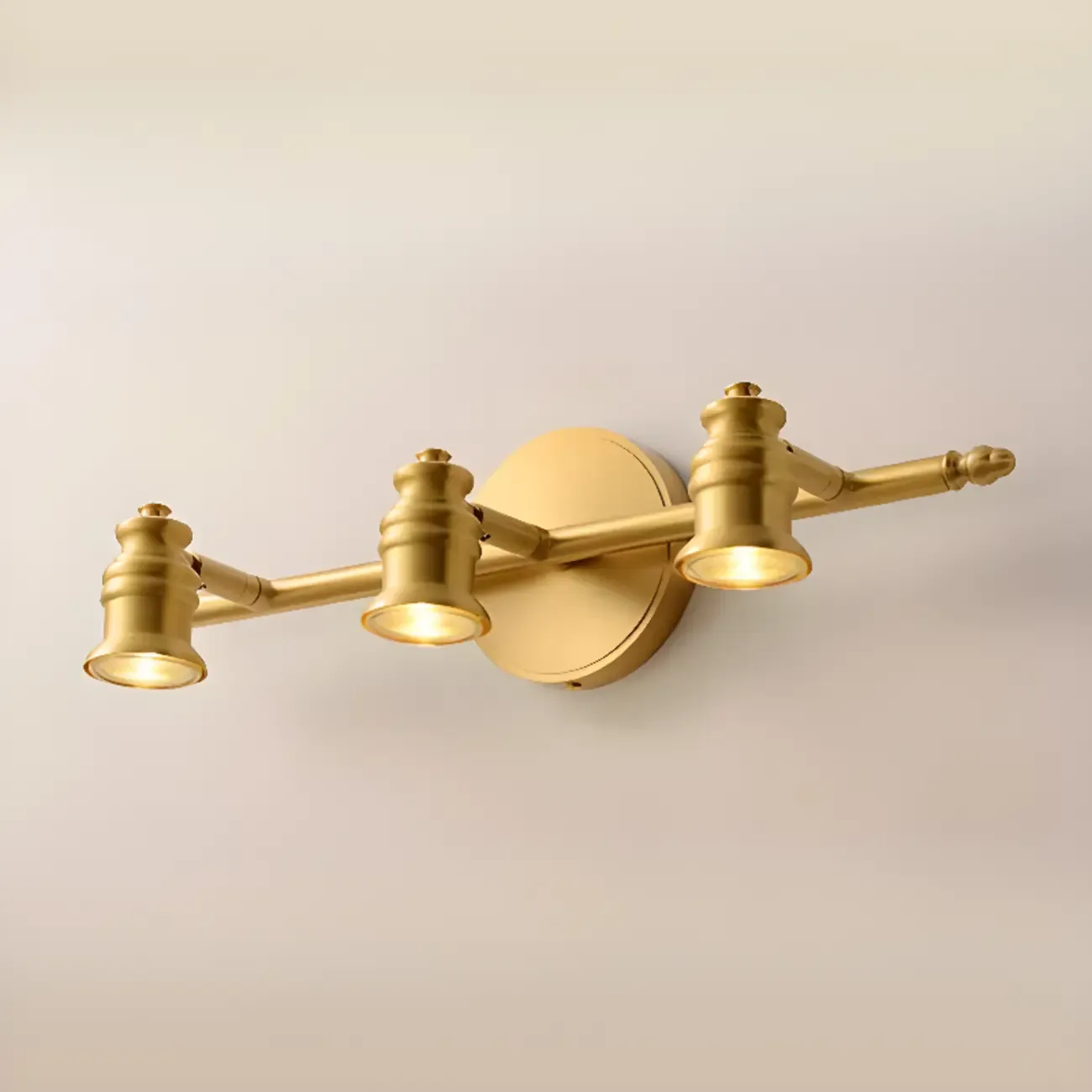 Antique Copper Gold Bath Vanity Light Fixture Hardwired