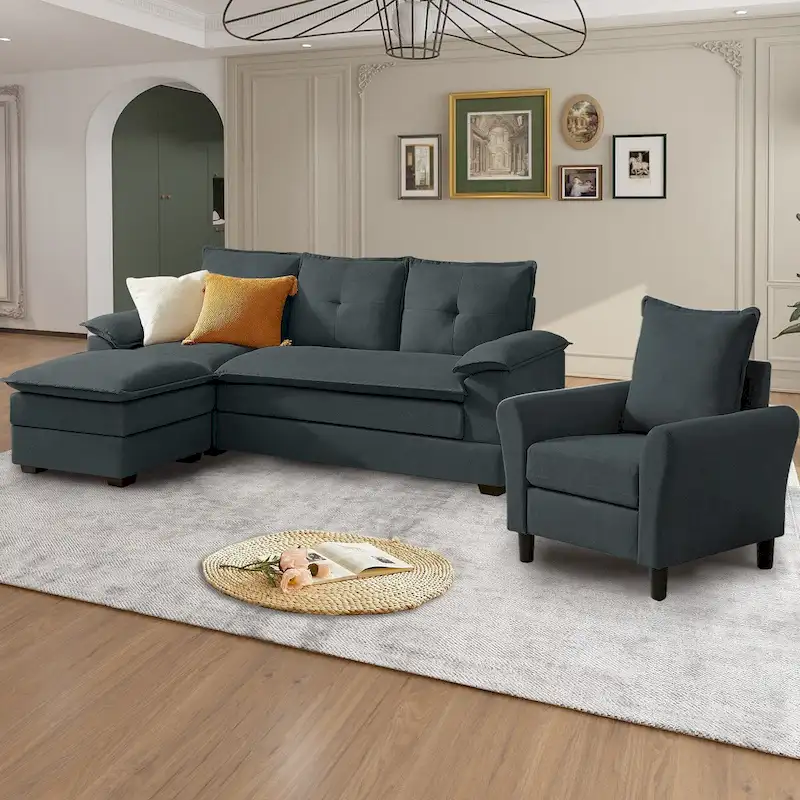 82.28 L Shaped 3 Pieces Living Room Sets