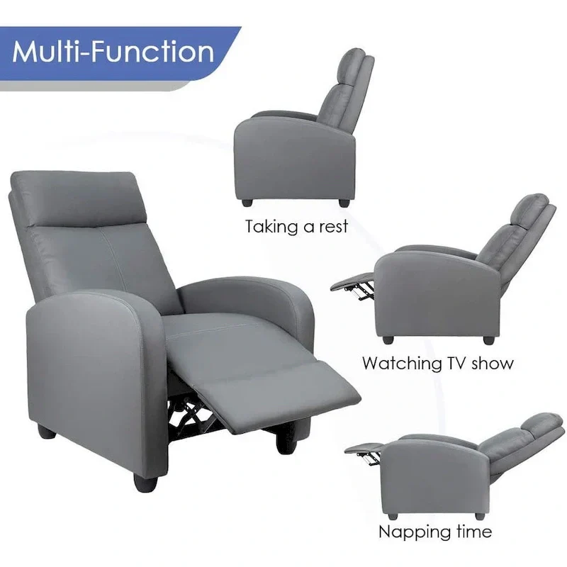 Homall Recliner Chair PU Leather Single Living Room Sofa Recliner