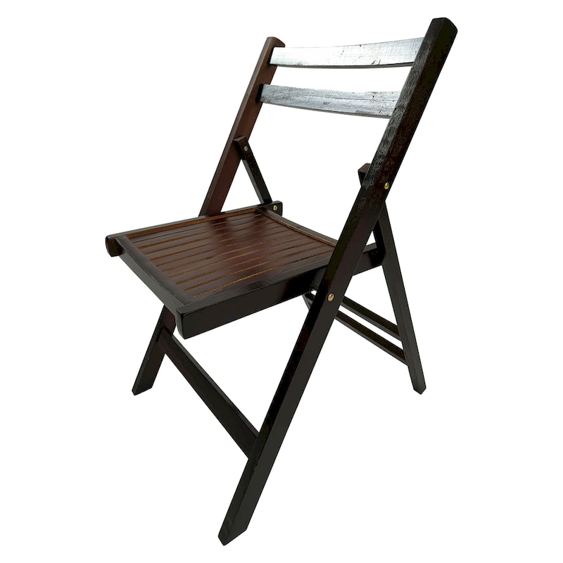 Wood Slatted Folding Chair ,Set of 4