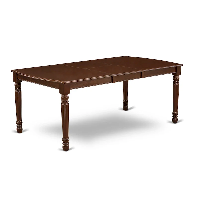 Mahogany Rectangle Dining Table Set with Butterfly Leaf – Asian Hardwood, 5/7/9-Piece