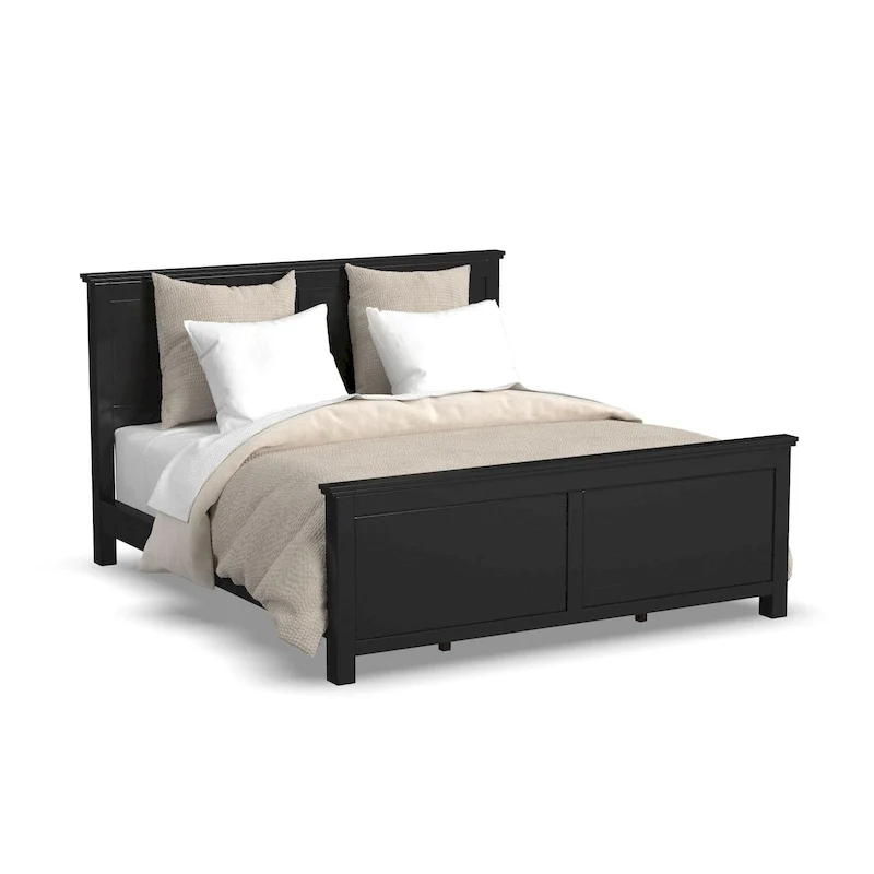 Oak Park Black Wood King Bed