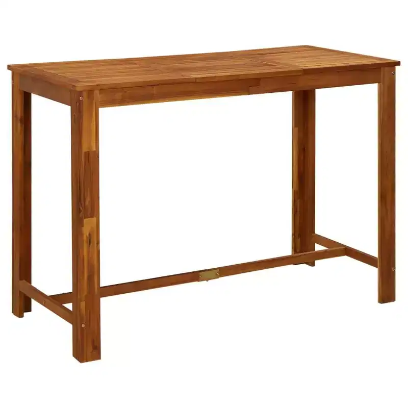 vidaXL Garden Bar Set Natural Wood Solid acacia wood with oil finish Large