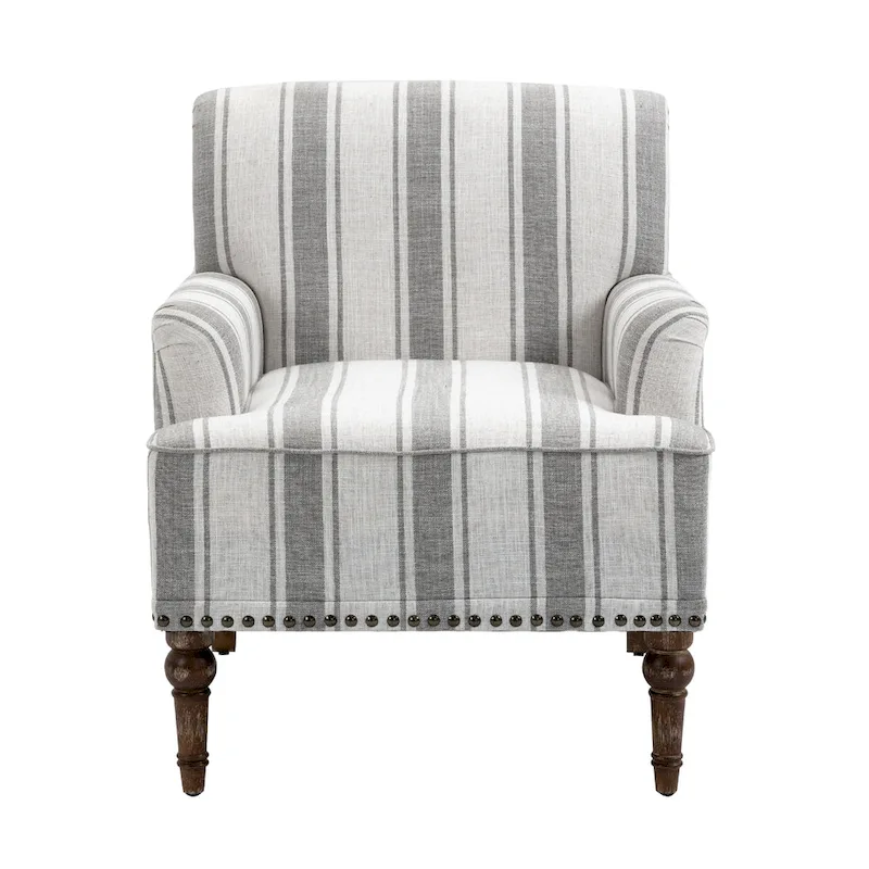 Modern Striped Accent Chairs with Arms
