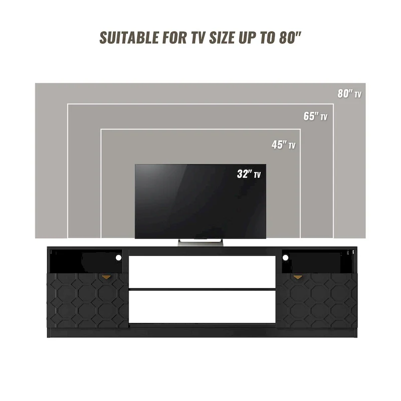 Clihome 70 High Gloss TV Stand