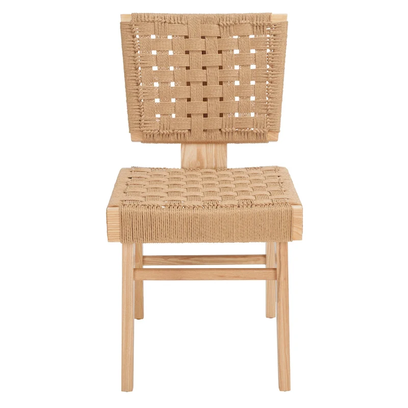 SAFAVIEH Couture Justice Woven Dining Chair (Set of 2) - 19 In. W x 24 In. D x 35 In. H - 19Wx24Dx35H