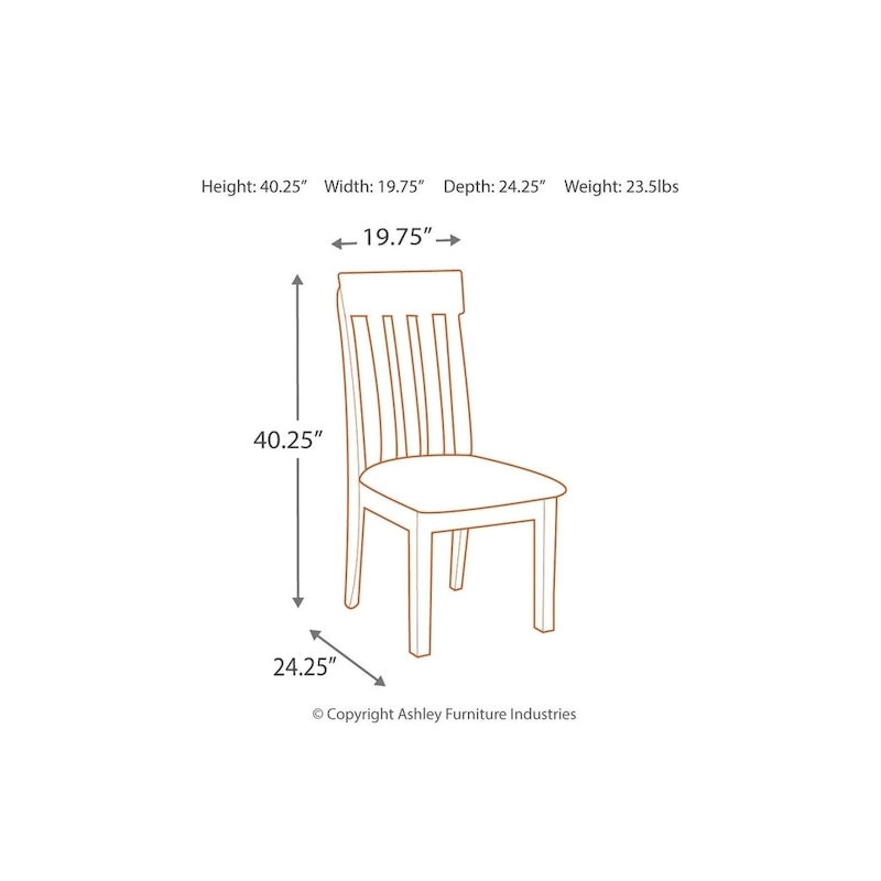 Haddigan Dining Room Chair - Set of 2 - Dark Brown