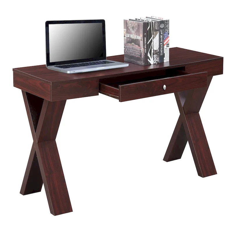1 Drawer Desk with Crisscross Legs