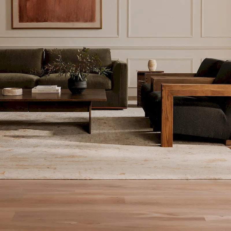 Rio Modular Sofa With Rubber Wood Base - 136.2 W x41 D x23.6 H