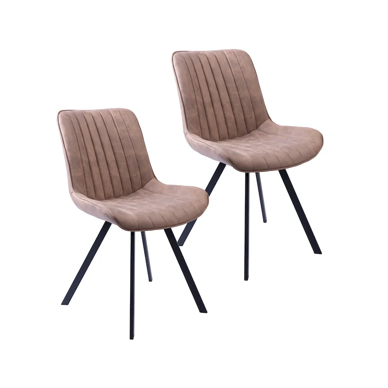 Dining Chairs, Microfiber and Metal Legs