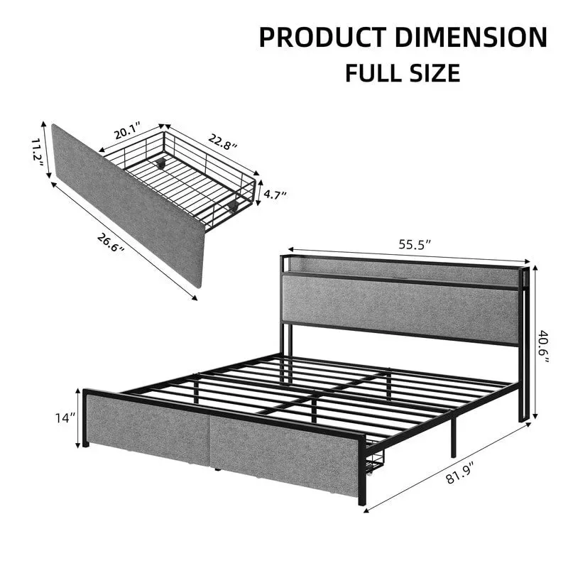 JX bed with drawers at the end of the bed