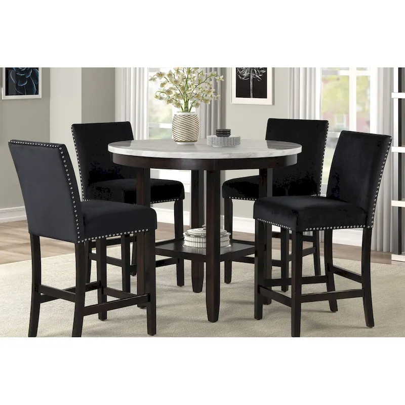 5-Piece Round Counter Height Dining Set