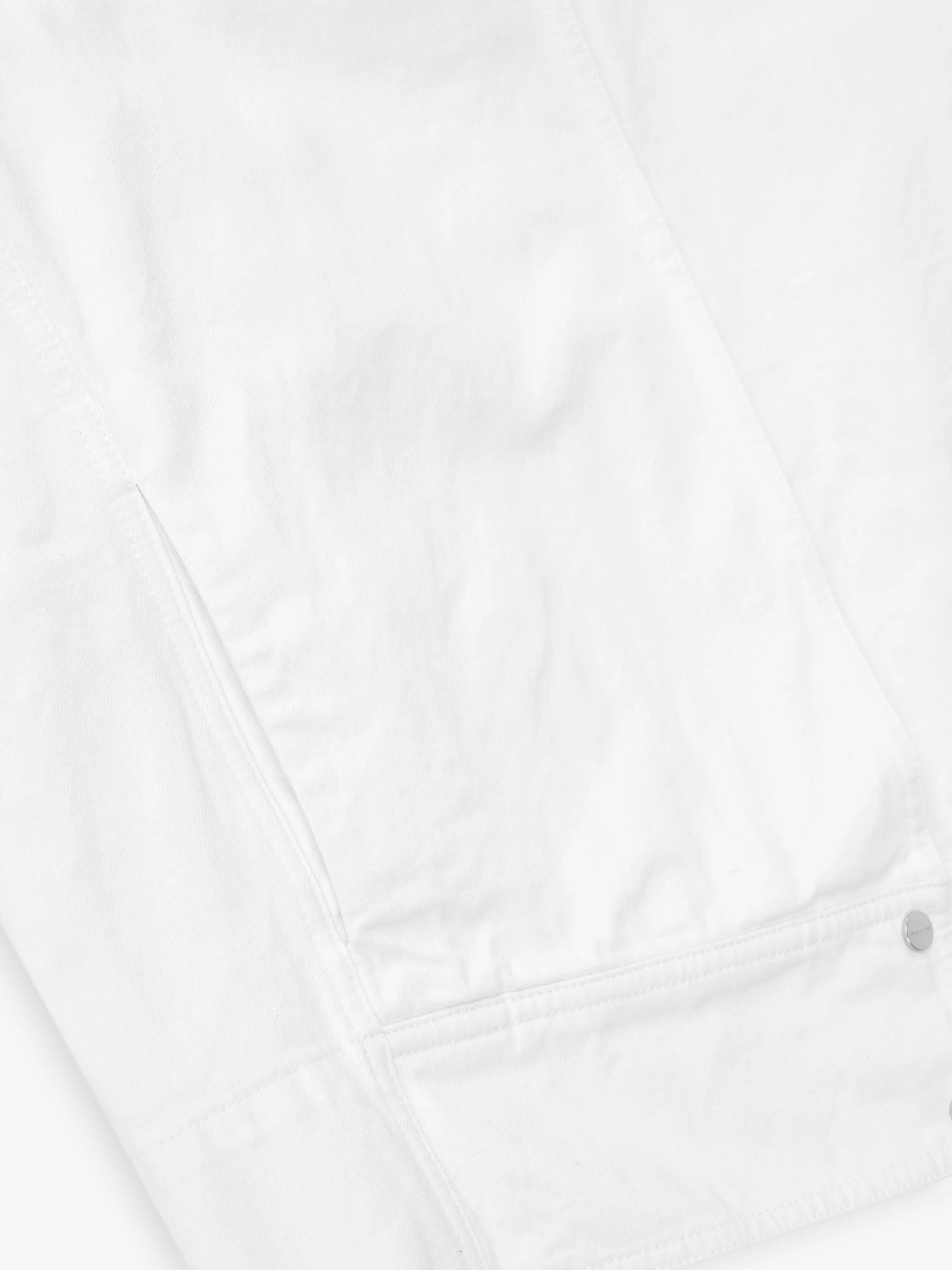Womens Cotton Twill Relaxed Lapelless Jacket