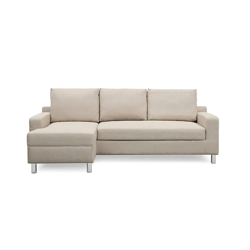 US Pride Furniture Hampton Left-side Facing Linen Sectional Sofa Bed