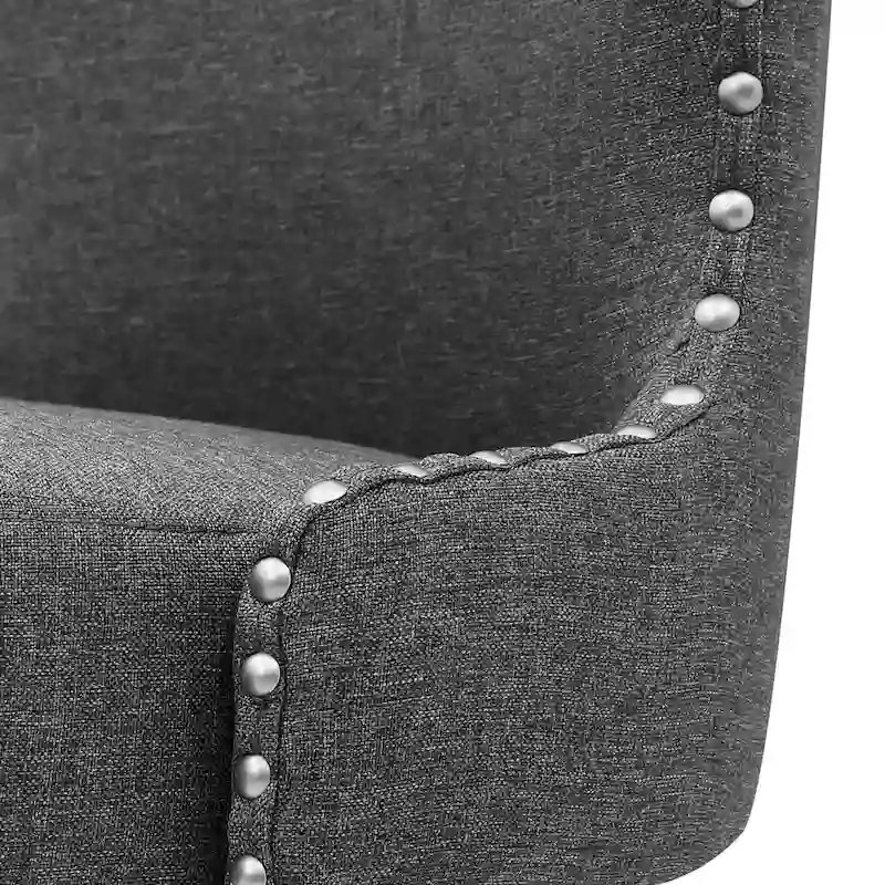 26 in. Faux Leather Swivel Bar Stool - Mid-Century Modern