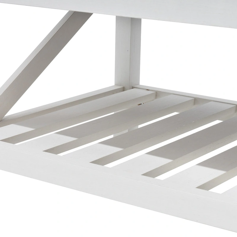 VredHom Coffee Table Center Table Tea Table with Shelf - 18.1 in H x 40.2 in W x 22 in D