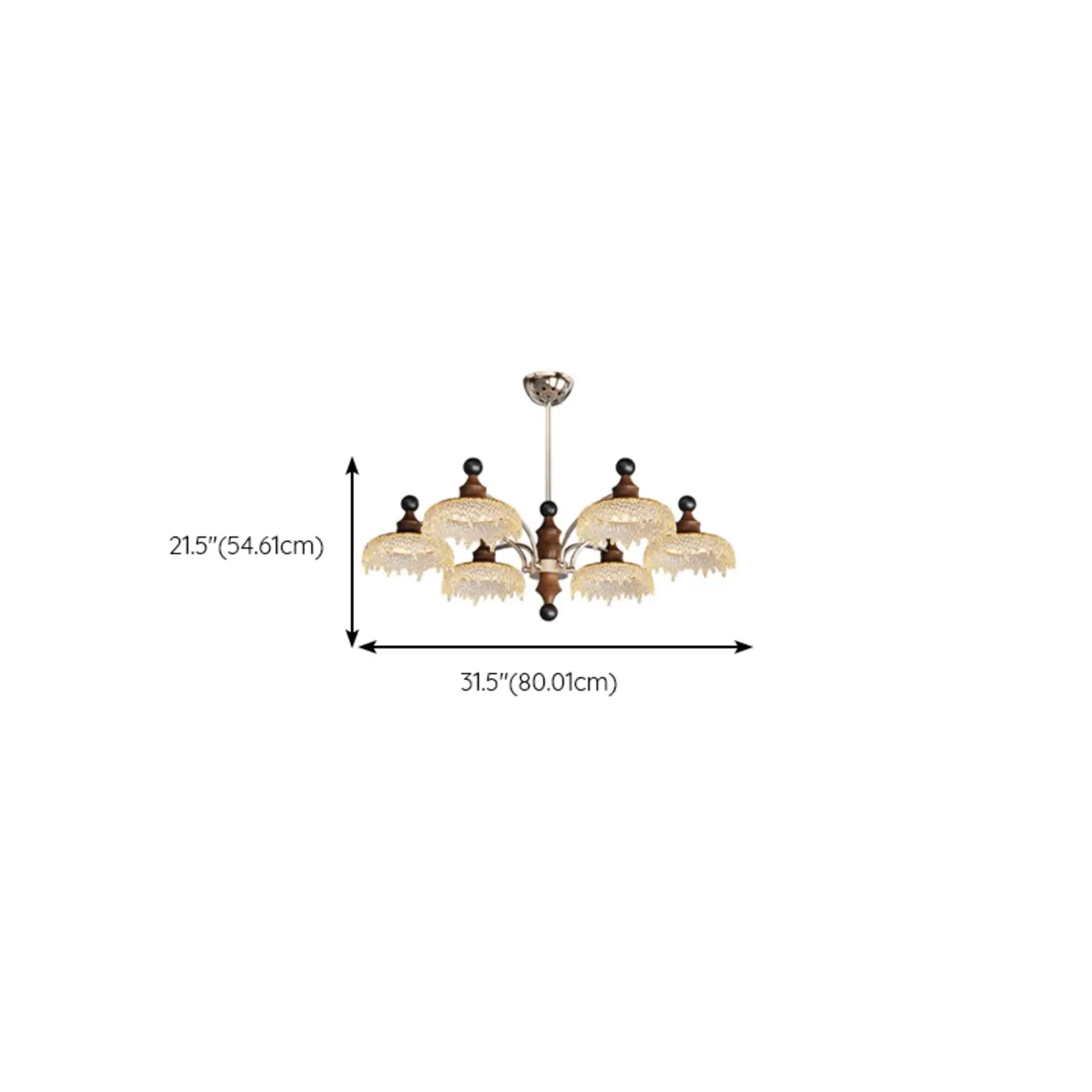 Black Crystal Wood Branch Modern Crystalline Chandelier