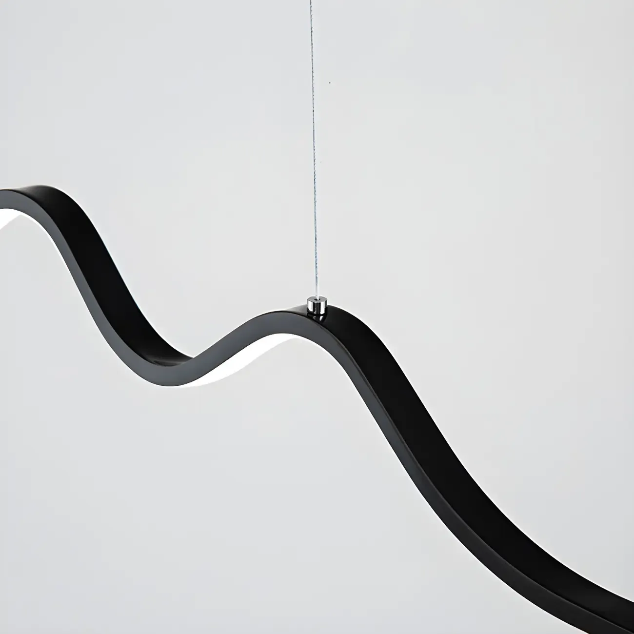 Artistic Black Linear Adjustable Island Pendant Light