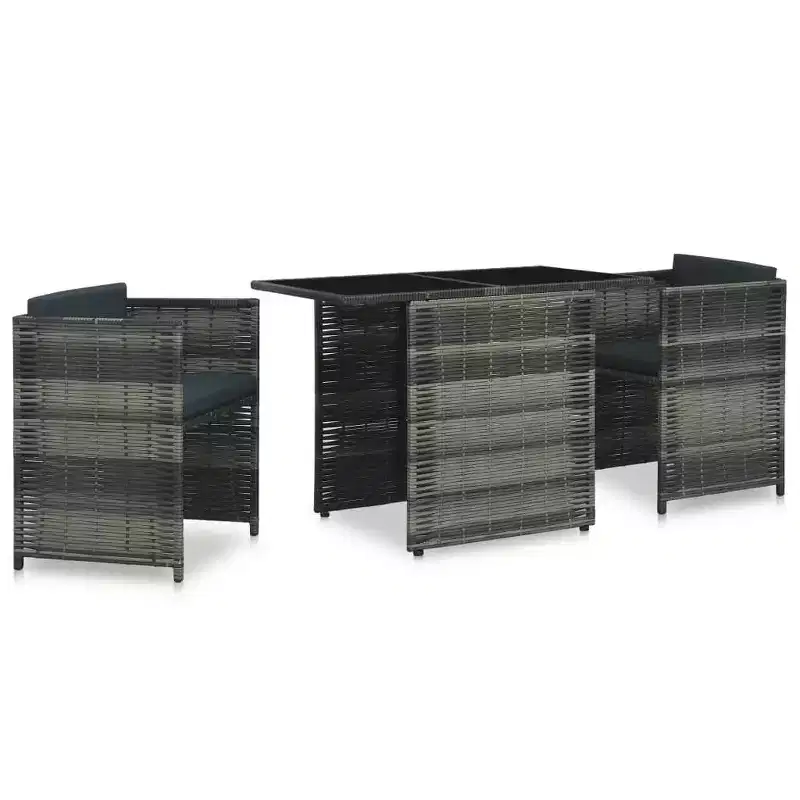 vidaXL Garden Dining Set Grey and anthracite