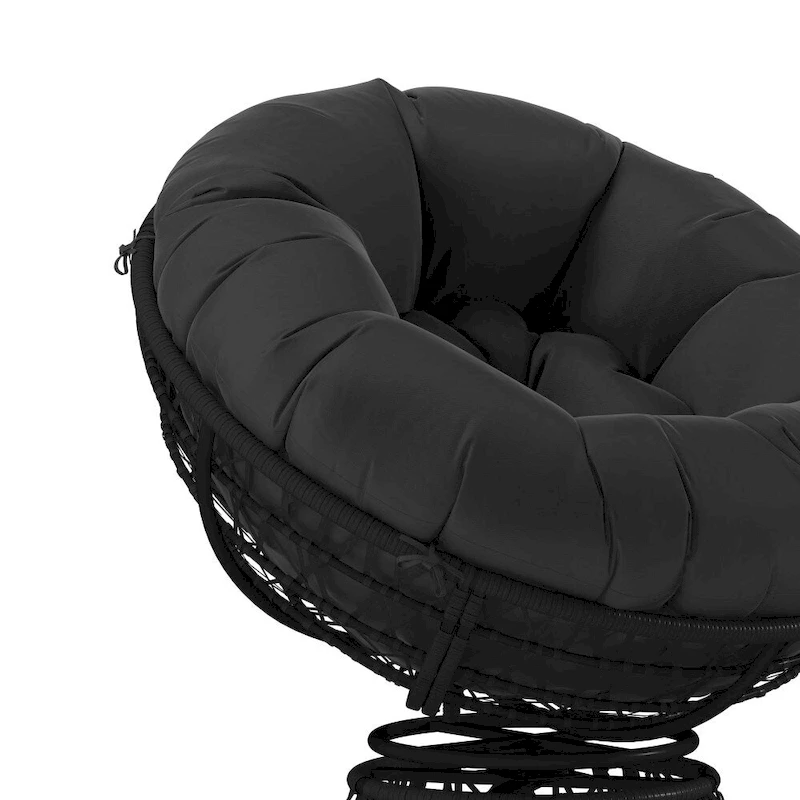 Papasan Swivel Patio Lounge Chair