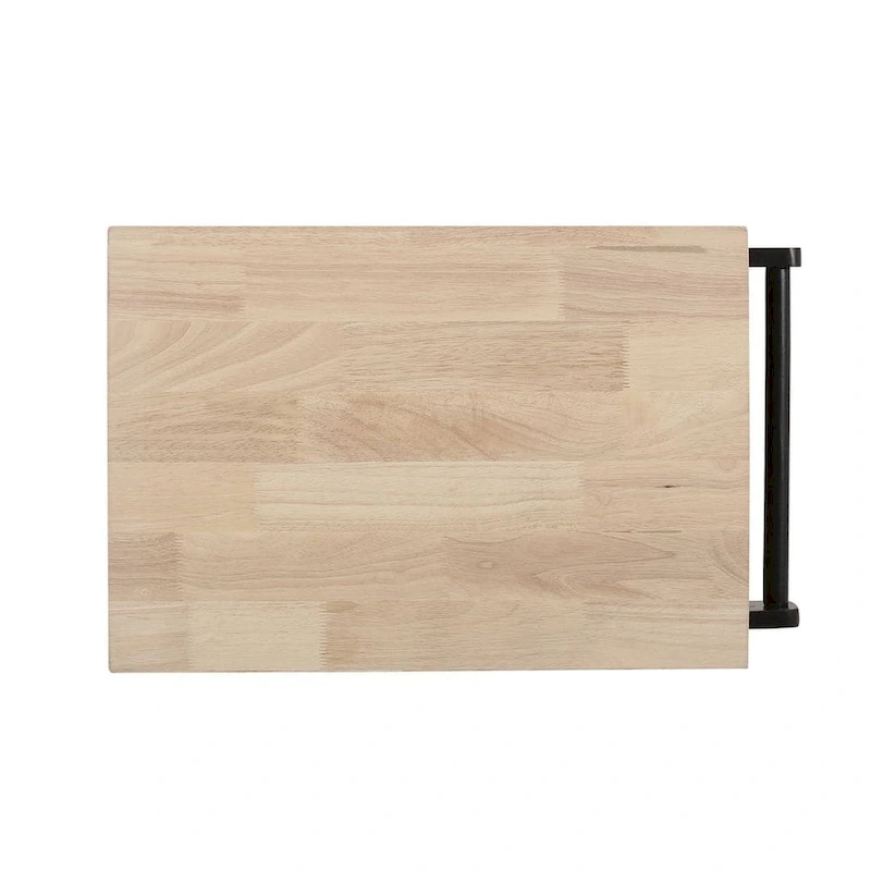 Compact Wooden Kitchen Cart with Wheels Shelves and Drawer by