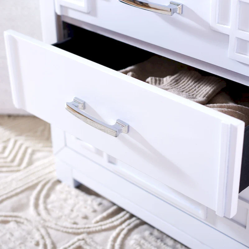 Caren 3-Drawer Greek Key Nightstand