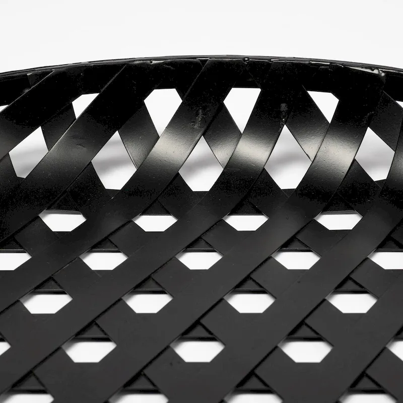 Lito Black Metal Round Serving Trays (Set of 2) - 26.8L x 23.8W x 5.5H