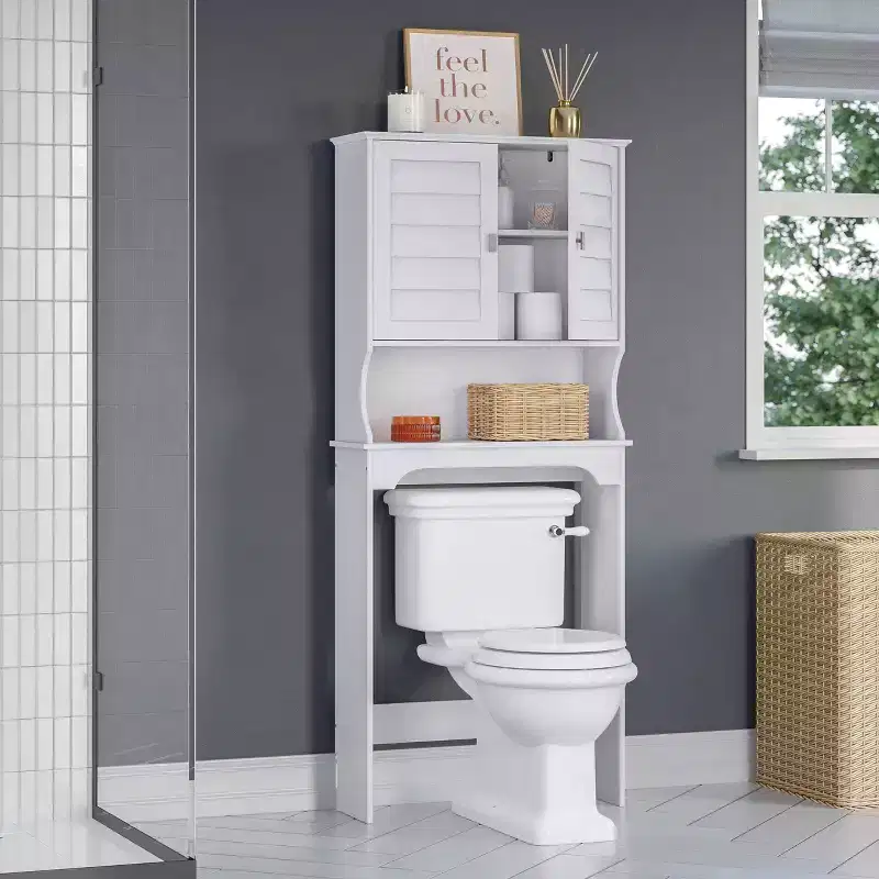 RiverRidge Home Brookfield Over the Toilet Bathroom Spacesaver Wall Medicine Storage Cabinet White