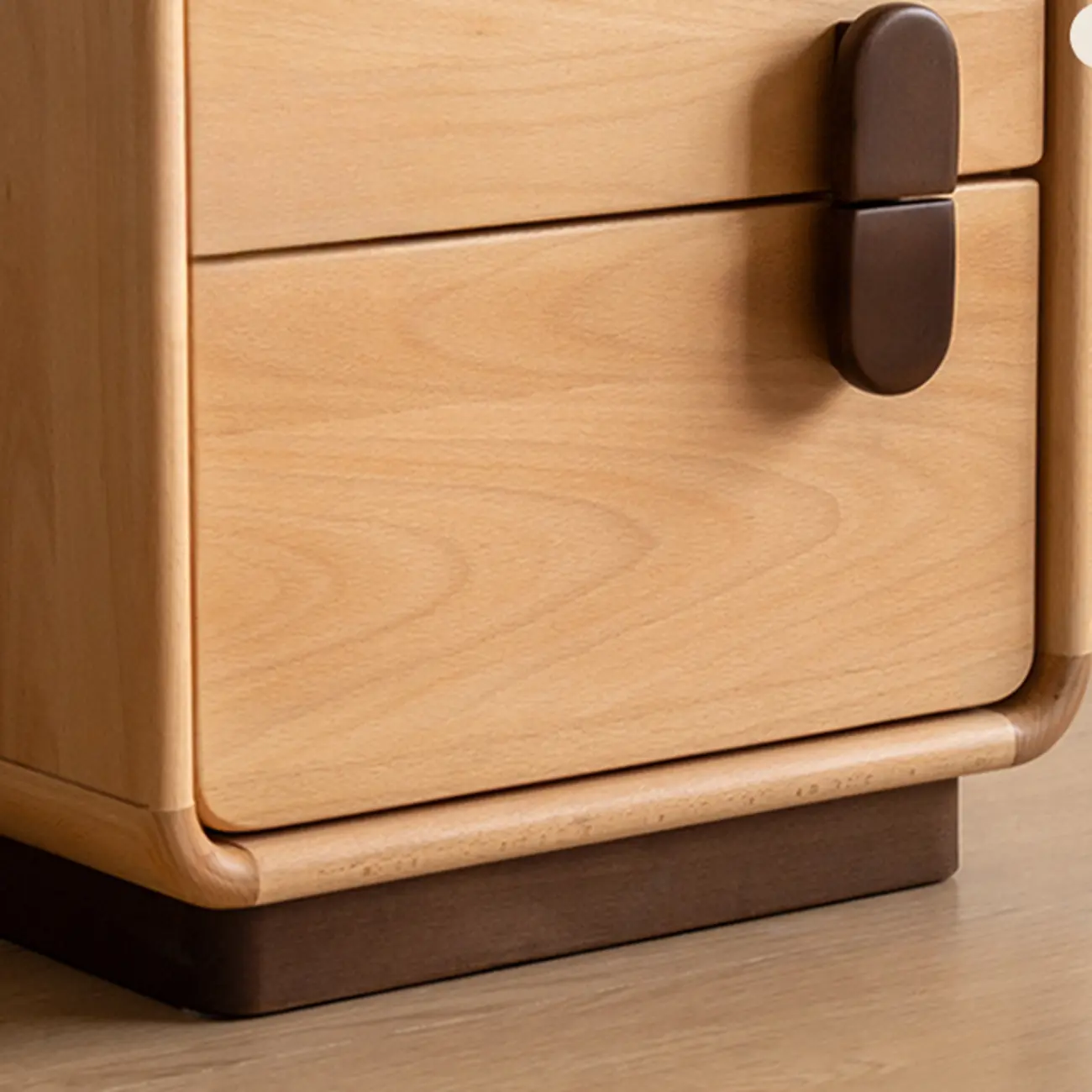 Cubic Modern 2-Drawer Wood Small Nightstand