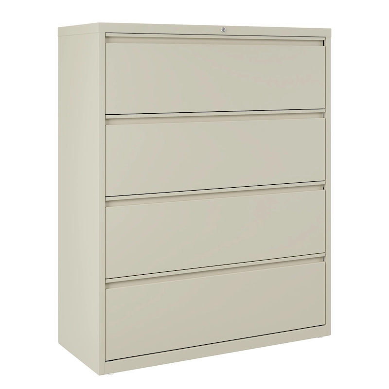8000 Series 42 Wide 4-Drawer Lateral File Cabinet, Light Gray