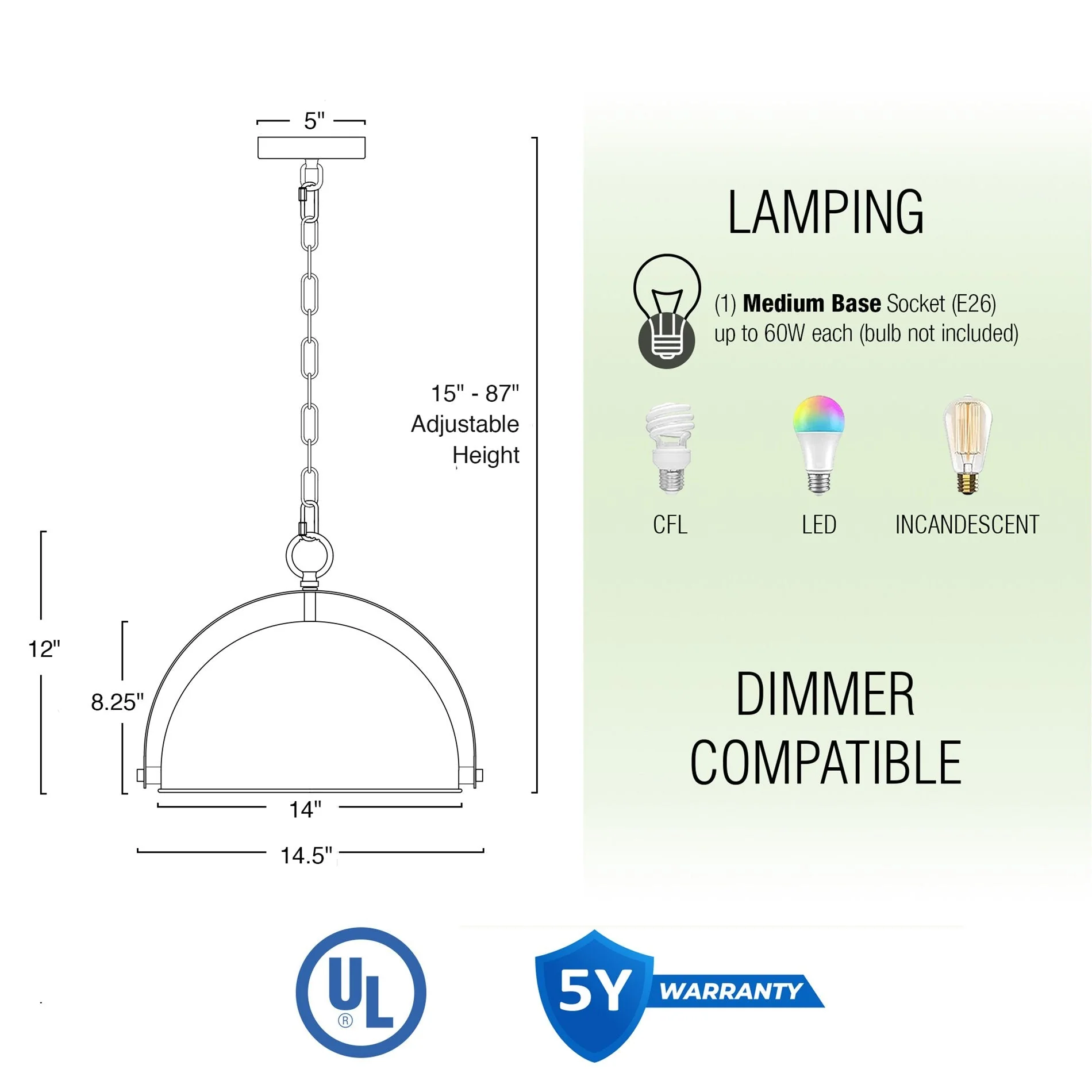 Sulis 15 Modern Industrial Pendant Light