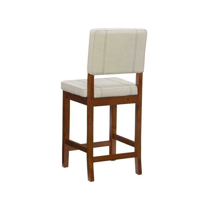 Milano Faux Leather Cream Counter Height Bar Stool