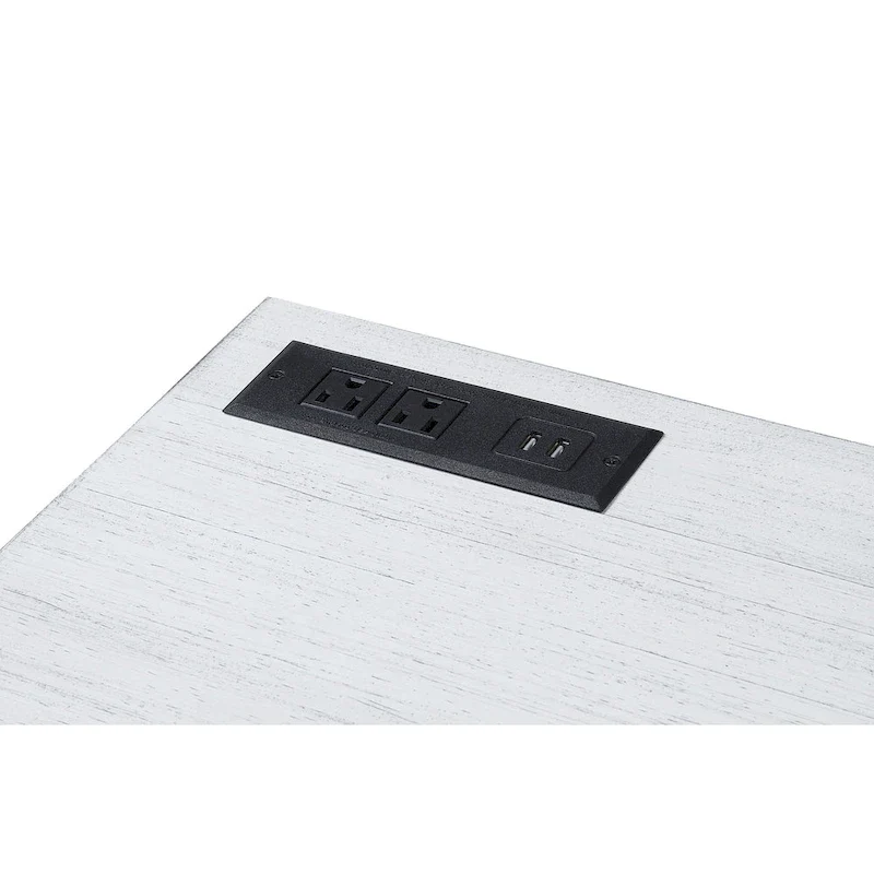 Bird Modern 42-inch Metal Computer Desk with USBs by Furniture of America