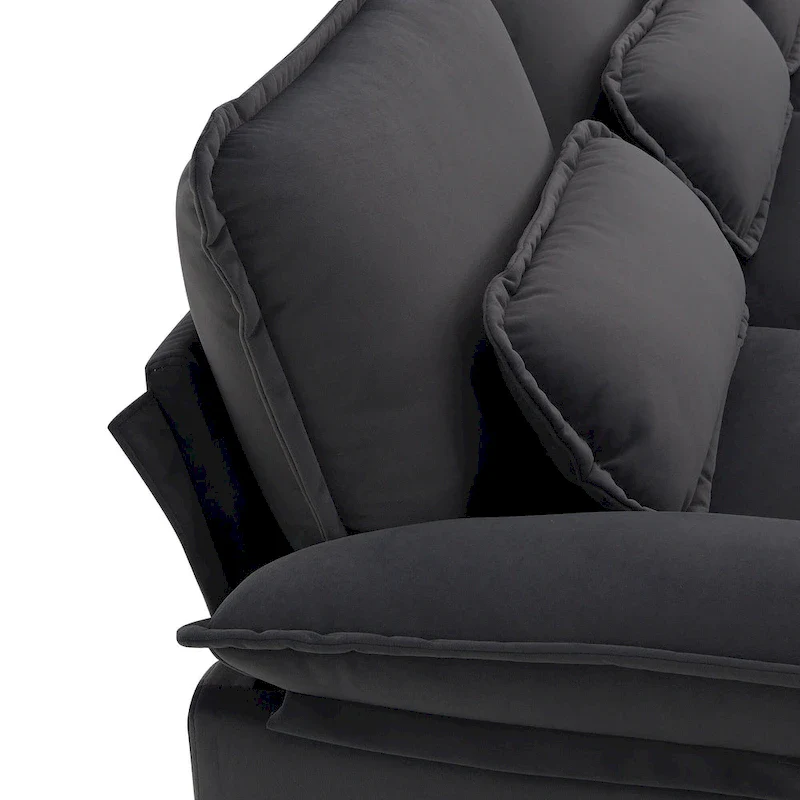 Modern Upholstered 6-Seat Modular U-Shaped Sleeper Sectional Sofa