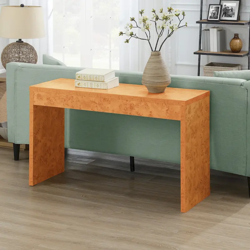 Espresso/White/Black Modern Melamine Console Table & Desk, 1-Person