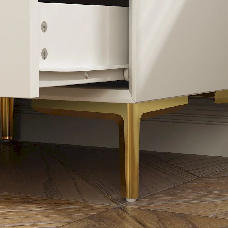 Natural Mid-Century Modern 3-Drawer Nightstand Bedside Table