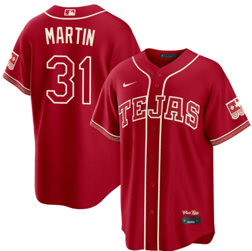 Chris Martin Texas Rangers Red 2026 City Connect Jersey