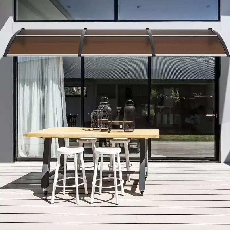 VEVOR Window Door Awning Canopy , UPF 50+ Polycarbonate Entry Door Outdoor Window Awning Exterior, Front Door Overhang Awning