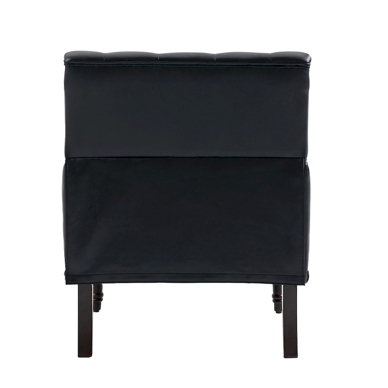 Tufted Vegan Leather Accent Chairs Armchairs with Nailhead Trim