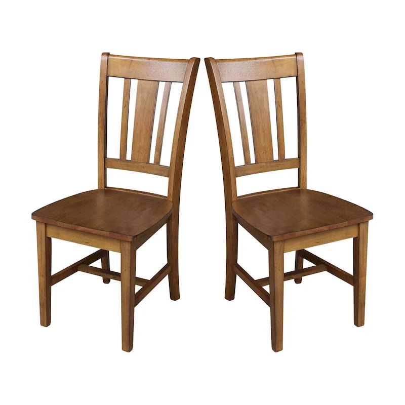 International Concepts Solid Wood San Remo Splatback Chairs, Set of 2