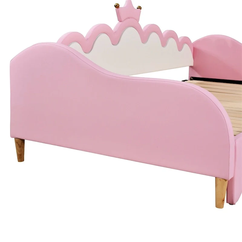 Twin Extending Daybed with LED Lights,Upholstered Princess Daybed