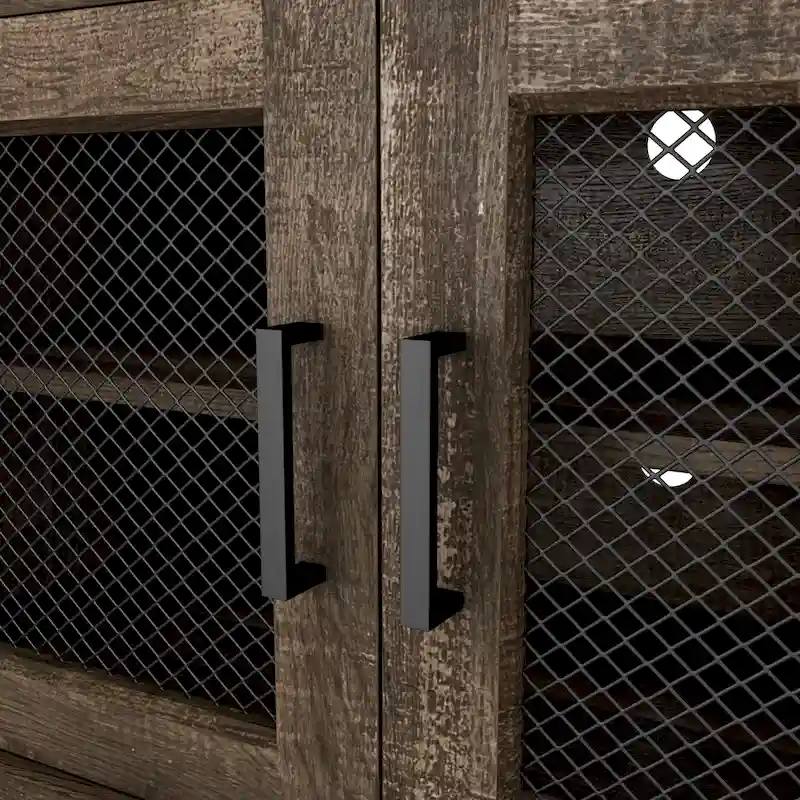 DH BASIC Rustic Reclaimed Oak 69-inch Wide 6-Shelf TV Stand by Denhour