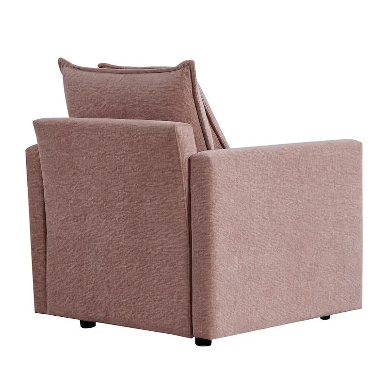 33.07  Upholstered Arm Chair with Solid Wood Frame