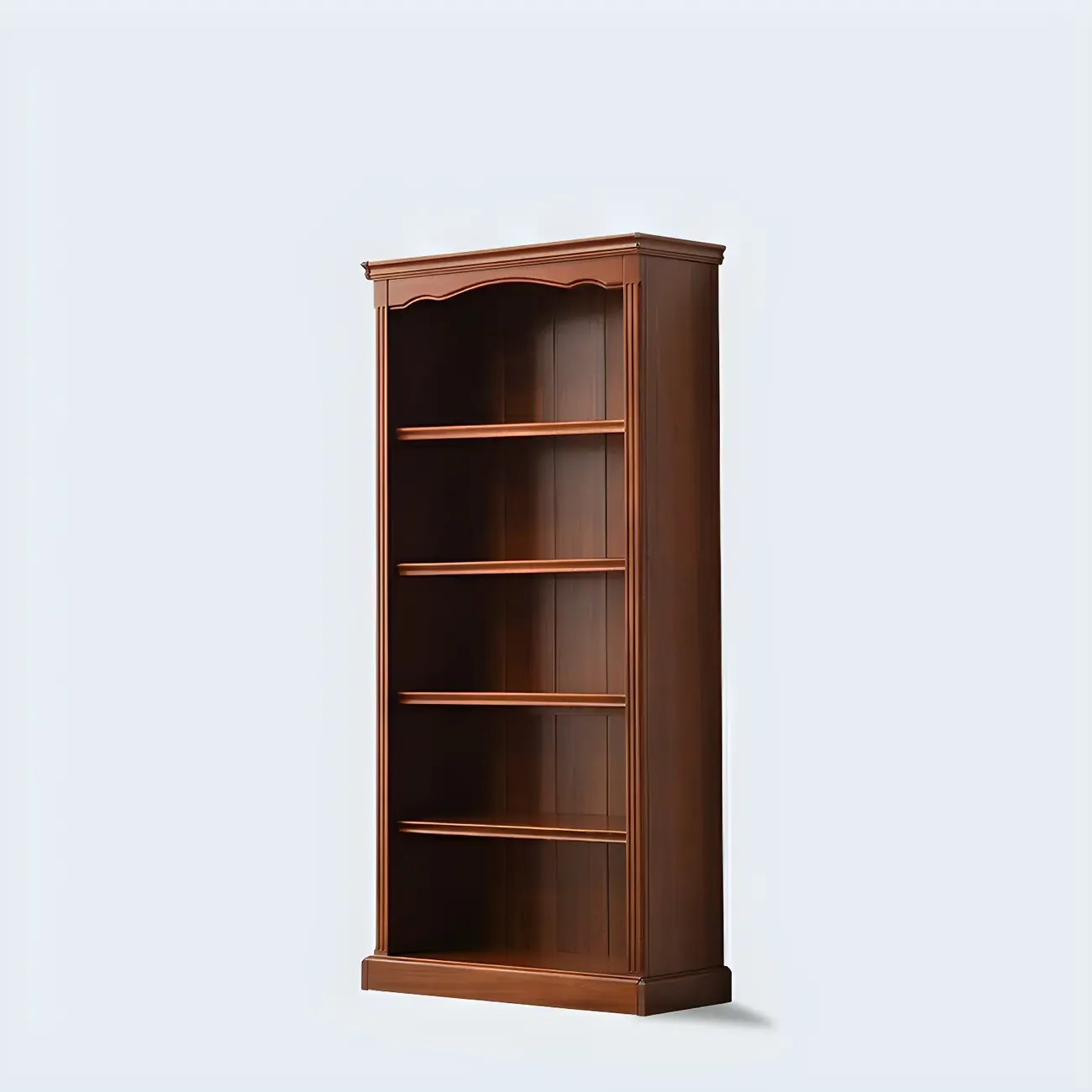 Classic Simple White Rectangular Wood Bookcase