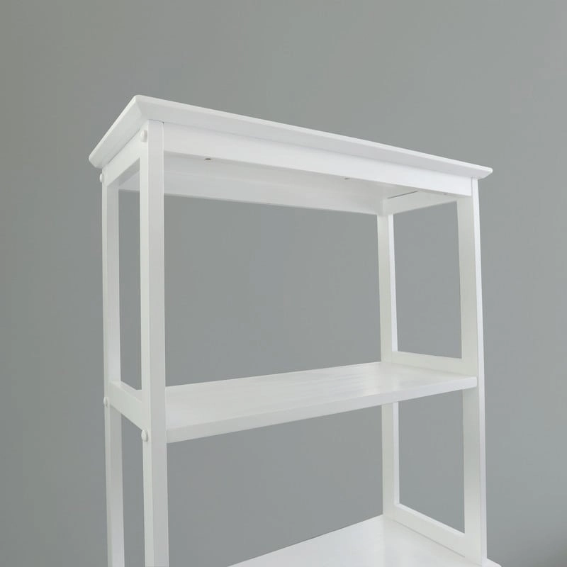 Spacesaver Solid Wood Over The Toilet Rack with Shelves - N/A